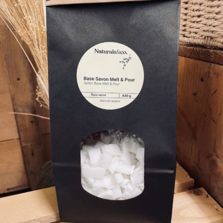 Base Savon Melt and Pour - Blanche opaque 430g - Ingrédient cosmétique maison - Naturals&co