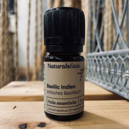 Huile essentielle de Basilic exotique BIO - 5 ml - Ingrédient cosmétique maison - Parfum -Principe actif - Naturals&co