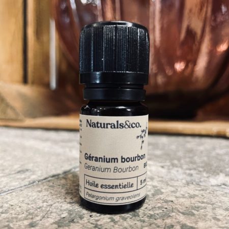 Huile essentielle de Géranium bourbon BIO 5 ml - Ingrédient cosmétique maison - Parfum -Principe actif - Naturals&co