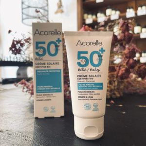 Crème Solaire Bébé BIO - SPF 50+ - Cosmétique naturelle - Acorelle - Naturals&co
