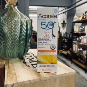 Crème Solaire Bébé BIO - SPF 50+ - Acorelle - Cosmétique naturelle