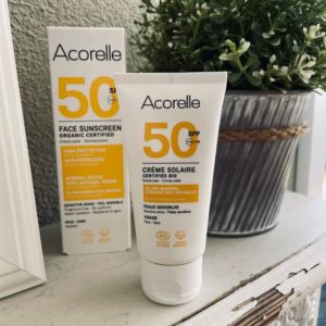Crème Solaire Visage BIO - SPF 50 - Acorelle - Cosmétique naturelle