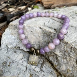 Bracelet Lépidolite - Gaïa - Lithothérapie