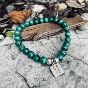 Bracelet Malachite - Gaïa - Lithothérapie