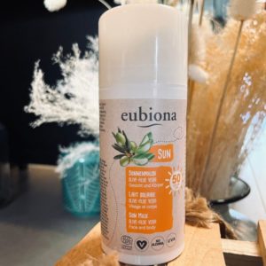 Lait solaire SPF50 Olive-Aloe Vera - Eubiona - Cométique naturelle
