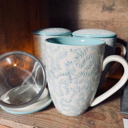 Tasse&passoire Rustic bleue 400ml - Tranquillo - Naturals&co