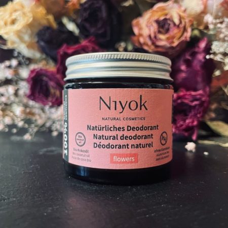 Déodorant crème anti-transpirant 2 en 1 - Flowers - Niyok - Cosmétique naturelle
